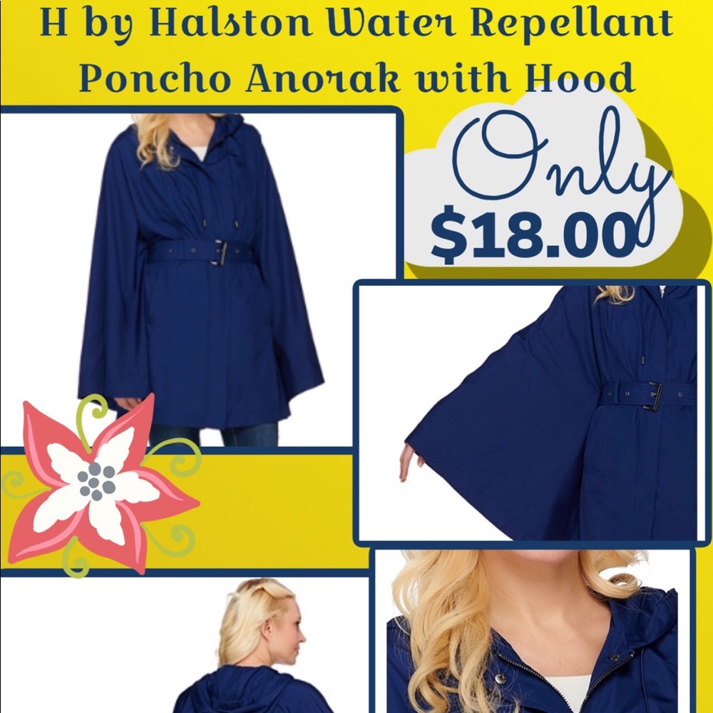 H by Halston RAIN Anorak with hood